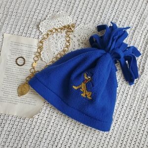 Disney Blue Fleece Hat with Embroidered Character